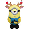 Gemmy Despicable Me 3.5-ft Lighted Minion Stuart Dressed as a Reindeer