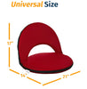 Alpcour Portable Reclining Stadium Seat with Back Pocket Red