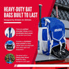 Hit Run Steal Bat Bag Backpack Holds 4 Bats, Gloves, Helmet & Cleats, Royal Blue