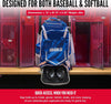 Hit Run Steal Bat Bag Backpack Holds 4 Bats, Gloves, Helmet & Cleats, Royal Blue