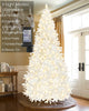 9-Foot White Artificial Christmas Tree with LED Lights and Metal Stand