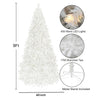9-Foot White Artificial Christmas Tree with LED Lights and Metal Stand