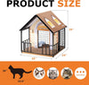 Indoor Cat House Cat Cage Lockable Cat Crate with Cat Scratchers Removable Roof Metal Frame