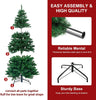 ptlsy 10-FT Artificial Pine Green Christmas Tree with Metal Stand and Decorations