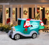 Holiday Time 8FT Santa's Delivery Truck Scene Christmas Inflatable