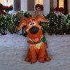 Gemmy Warner Bros. 4 FT Lighted Scooby-Doo Merry Christmas Inflatable