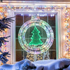 33-inch Lighted Christmas Wreath with Embedded Small Christmas Tree 84 LED