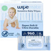 Wipemate PremiumvEWG-Verified Baby Wipes, 99% Water-Based, Plastic-Free