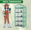 Mini Walk Greenhouse Stand Rack with Durable Cover 63"H x 27"W x 19"D