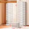 10 Tiers 10-20 Pairs Foldable Shoe Boxes Large Plastic-WHITE