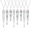 LightShow ShootingStar 8 White Christmas LED Icicle Lights