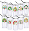 10-Piece Stainless Steel Insulated Christmas Tumbler Gifts with Lid and Straw