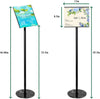 Adjustable Sign Holder 8.5 x 11, Floor Standing Sign Holder with Heavy Duty