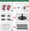 Adjustable Sign Holder 8.5 x 11, Floor Standing Sign Holder with Heavy Duty