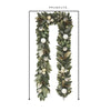 9FT Pre-Lit Decorated Garland 90 Warm White LED Lights Silver/Gold Accents