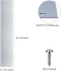 BELLA BAYS Door Kick Plate 6" x 30" Metal Plate Protective Film Silver