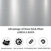 BELLA BAYS Door Kick Plate 6" x 30" Metal Plate Protective Film Silver