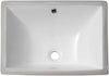 Bathroom Sink Undermount - 18.5" Pure White Rectangle Undermount Sink