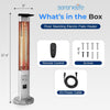 SereneLife Outdoor Electric 900W Infrared Tower Patio Heater with Remote