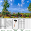 6 Panels of Rustproof Black Metal Decorative Garden Fence 28-in H X 28-in L