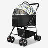 3-in-1 Folding Pet Stroller with Removable Carrier 45 Pound Weight Limit White