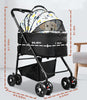 3-in-1 Folding Pet Stroller with Removable Carrier 45 Pound Weight Limit White
