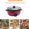 Eamoment 6.5Qt Slow Cooker, Non Stick Pot, Red