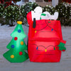 Gemmy Peanuts 4.5-ft LED Snoopy with Doghouse Christmas Scene Holiday Inflatable