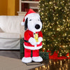 Gemmy 3.5-FT Tall Animated Snoopy Holding Woodstock Christmas Character