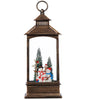 Battery-Operated Holiday Lantern with LED Light - Snowman