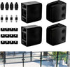 LIUCHONGYANG99 40-Pack Square Glass Clamps, 304 SS, Black.