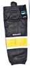 Bauer 800 Series Ice Hockey Sock, Black with White & Gold Stripes, Senior S-M
