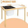 Kid's Wooden Sensory Table with 2 Storage Bins, Play Sand & Water Table for Kids