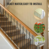 Wrought Iron Stair Balusters for Staircase Interior, 10PCS Square and Straight Deck Balusters Set