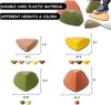 makarci Stepping Stones for Kids 12pcs Obstacle Courses Play Indoor Outdoor, Full Rubber Rim Plastic Hilltop for Kids Balance and Integration Improvement Age 3 4 5 6 7 8
