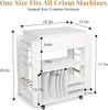 Storage Cart Compatible with Cricut Machine, Movable Organization Rolling Craft Cart 16 Vinyl Roll Holders and Drawer Crafting Table Workstation for Home Company