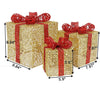 Sunnyglade Set of 3 Christmas Lighted Gift Boxes Christmas Decor (10” 8” 6”)
