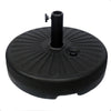 Sunnyglade Heavy Duty 23L Round 20" Water Filled Patio Outdoor Umbrella Base Stand Weight with Steel Umbrella Holder Suit for Dia 38mm or 48mm Pole (Black)