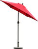 Sunnyglade 7.5' Patio Umbrella Outdoor Table Market Umbrella with Push Button Tilt/Crank, 6 Ribs Red