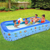 TINKLE WELL Inflatable Swimming Kiddie Pool 98" X 67" X 21" Ocean World Blue