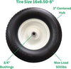 Marathon 16X6.50-8-inch Flat Free Tire on Wheel, 3-inch Hub, 3/4-inch Bushings