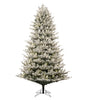 GE 7.5-ft Flocked Montana Fir Pre-lit Artificial Christmas Tree White Light