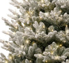 GE 7.5-ft Flocked Montana Fir Pre-lit Artificial Christmas Tree White Light