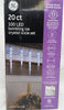 GE 20ct 100 LED Twinkling Ice Crystal Icicle Set Crystal White