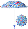 6.5ft Hawaiian Beach Umbrella with Sand Anchor Tropical Leaves Sun Shade