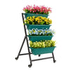 4-Tier Steel Vertical Raised Garden Bed Green