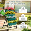4-Tier Steel Vertical Raised Garden Bed Green