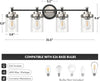 VONLUCE Vanity Lights for Bathroom, 4-Light Bathroom Light Fixtures Over Mirror, Black & Nickel Vanity Lights for Bathroom