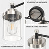 VONLUCE Vanity Lights for Bathroom, 4-Light Bathroom Light Fixtures Over Mirror, Black & Nickel Vanity Lights for Bathroom