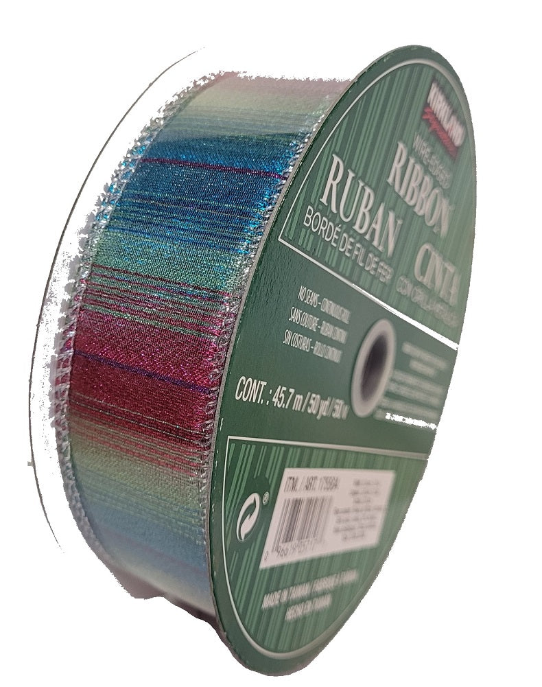 Varigated Fall Color Ribbon Kirkland Signature Wire Edged Fall Variegated Sheer Ribbon 50 yards X ...